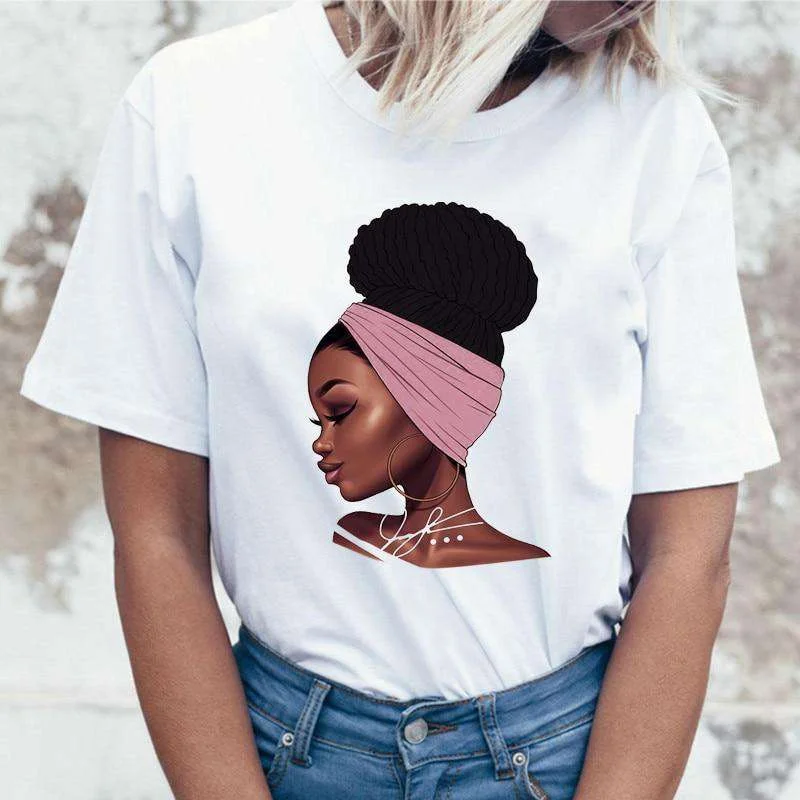 Black Girl Magic T shirt Elegant Longline Short Shirt