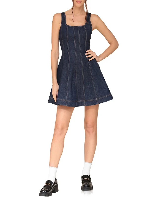 Avec Les Filles Panel Mini Dress Fashionable Mini Dress with Pockets
