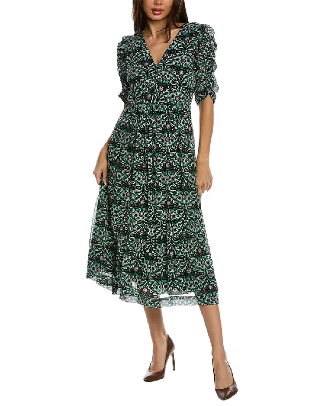 ba&sh Tiered Midi Dress Cozy Spaghetti Strap Midi Dress