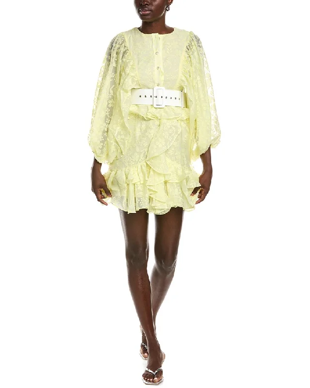 Beulah Belted Mini Dress Trendy Floral Mini Dress