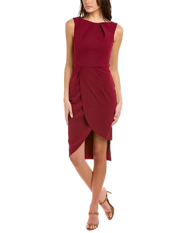 Black by Bariano Daphne Midi Dress Stylish Wraparound Midi Dress