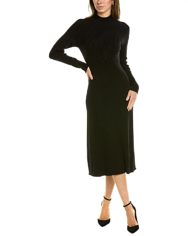 Boden Ribbed Knit Midi Dress Fashionable One-Shoulder Midi Dress