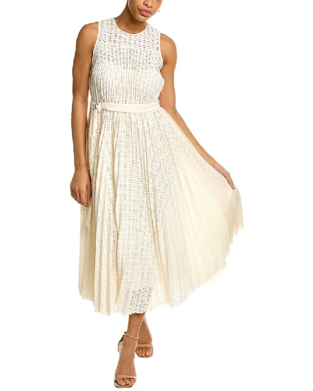 BOSS Hugo Boss Pleated Midi Dress Elegant Floral Midi Dress