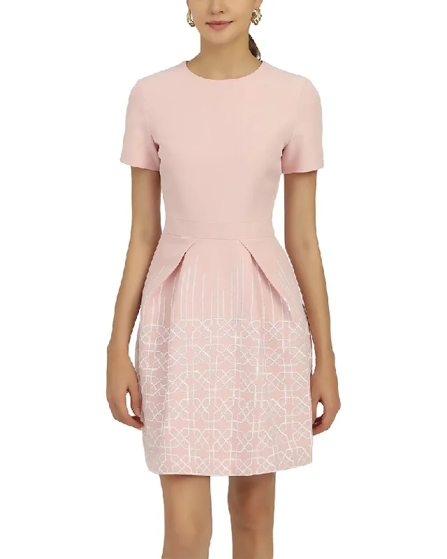 BURRYCO Midi Dress Fashionable Sheer Sleeve Midi Dress