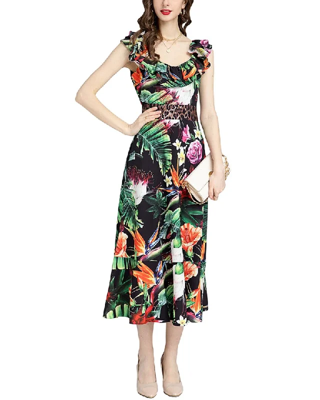 BURRYCO Midi Dress Cozy Midi Dress with Pockets