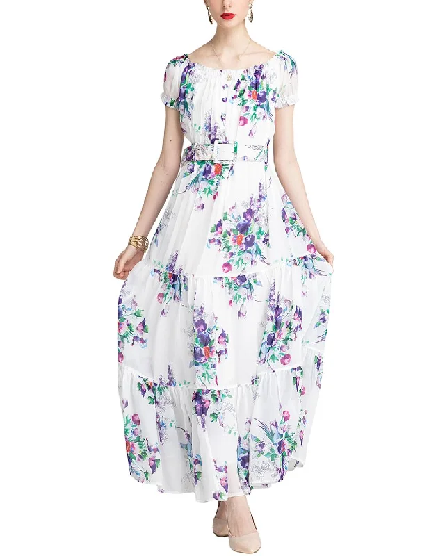 BURRYCO Midi Dress Fashionable One-Shoulder Midi Dress