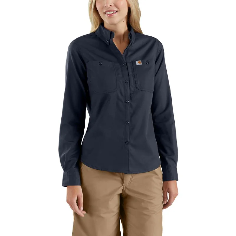 Carhartt 103106 Rugged Professional Series Relaxed Fit Canvas Long Sleeve Work Shirt Relaxed Fit Short Blouse