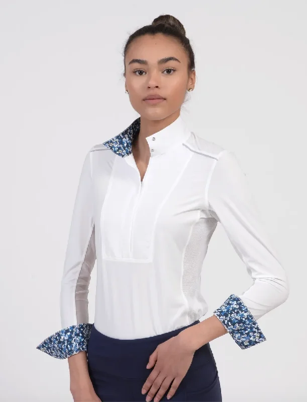 White/Navy Pattern/ Final Sale