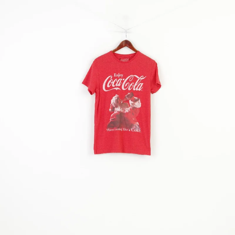 Cedar Wood State Women M Shirt Red Enjoy Coca-cola Christmass Graphic Short Sleeve Cotton Top Fashionable Rounded Short Shirt Cedar Wood State Women M Shirt Red Enjoy Coca-cola Christmass Graphic Short Sleeve Cotton Top Fashionable Rounded Short Shirt