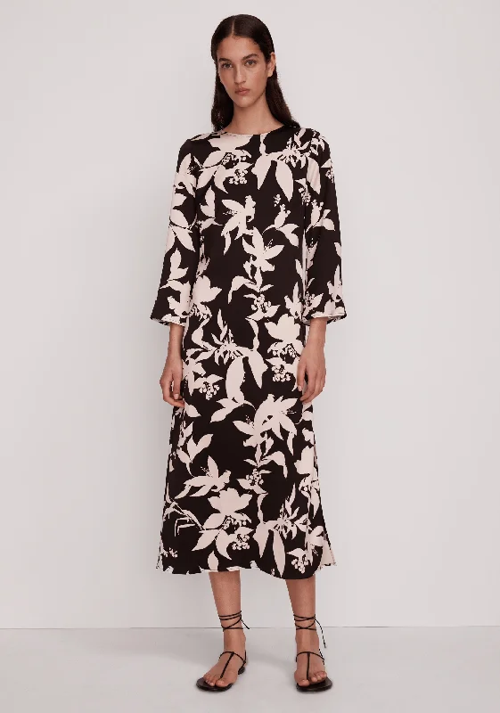 Delvine Midi Dress_Print Comfortable Sleeveless Midi Dress