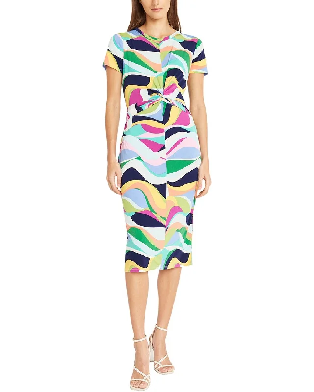 Donna Morgan Matte Jersey Mini Dress Fashionable Lace-Trim Mini Dress
