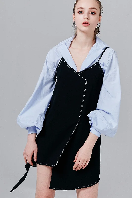 Elisha Asymmetric-hem Mini Dress Chic Bohemian Mini Dress