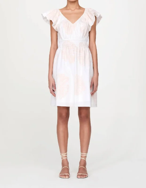 Emilia Mini Dress In Athena Comfortable Linen Mini Dress