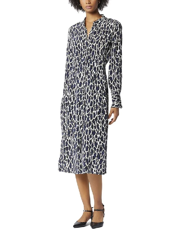 Equipment Thea Silk Midi Dress Stylish Halter Neck Midi Dress