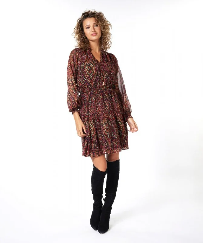 Esq 14527 Chiffon Mini Dress Classic Solid Mini Dress