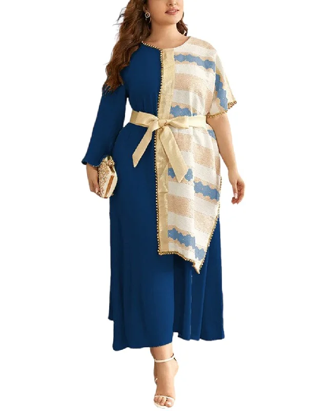 Evia Midi Dress Stylish Midi Dress with Cuffs