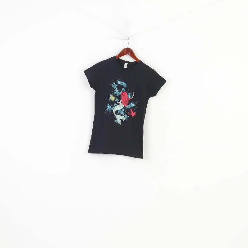Gildan Soft Style Women M Shirt Cotton Black Graphic Mermaid Classic Crew Neck Top Classic Denim Short Sleeve Gildan Soft Style Women M Shirt Cotton Black Graphic Mermaid Classic Crew Neck Top Classic Denim Short Sleeve