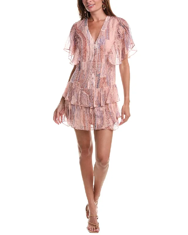 Joie Signe Silk Mini Dress Cozy Cotton Mini Dress