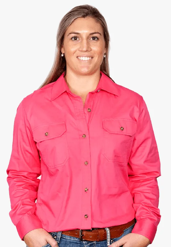 Just Country Womens Brooke Work Shirt JC50502 Classic Button-Up Short Tee