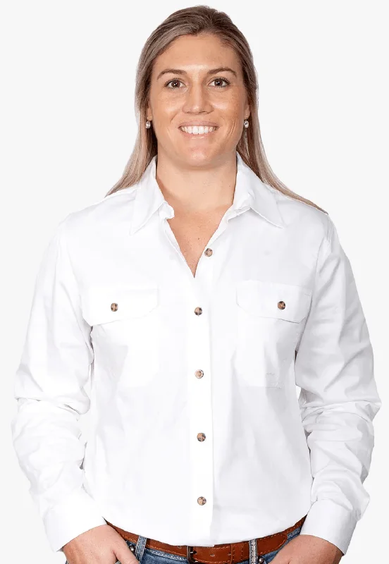 Just Country Womens Brooke Work Shirt JC50502 Stylish Crew Neck Shirt