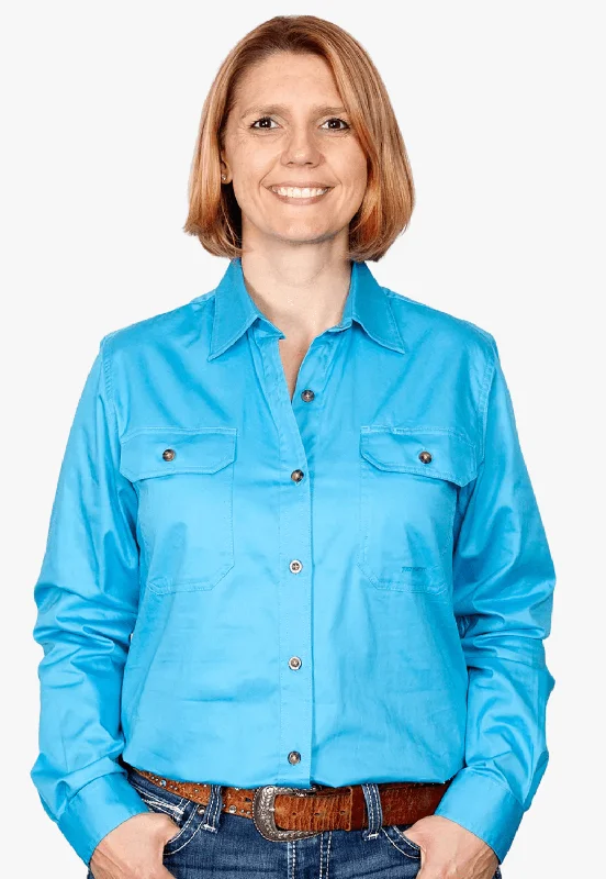 Just Country Womens Brooke Work Shirt JC50502 Comfortable Pocket Short Shirt