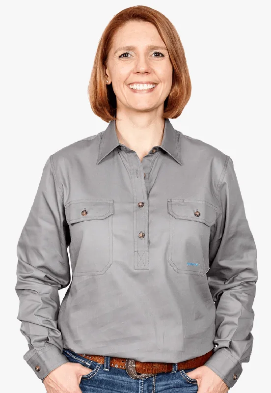 Just Country Womens Jahna Work Shirt JC50505 Classic Solid Short Shirt