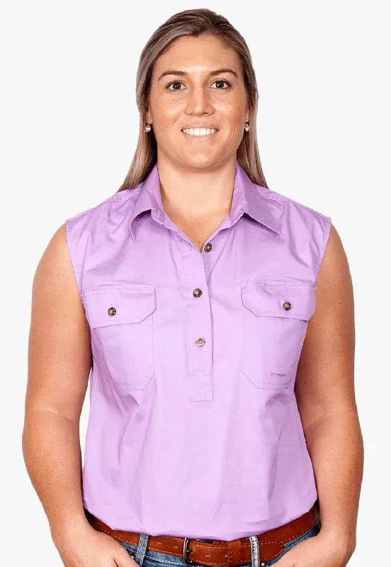 Just Country Womens Kerry Work Shirt JC50503 Fashionable Button-Front Short Sleeve