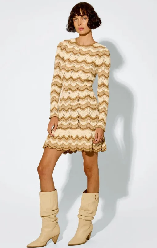 Kassiani Knit Mini Dress Casual Mini Dress with Pockets