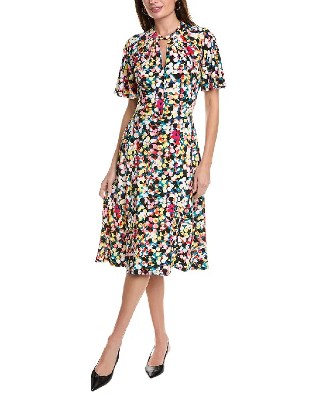 Leota Twisted Mock Neck Midi Dress Chic Lace Detail Midi Dress