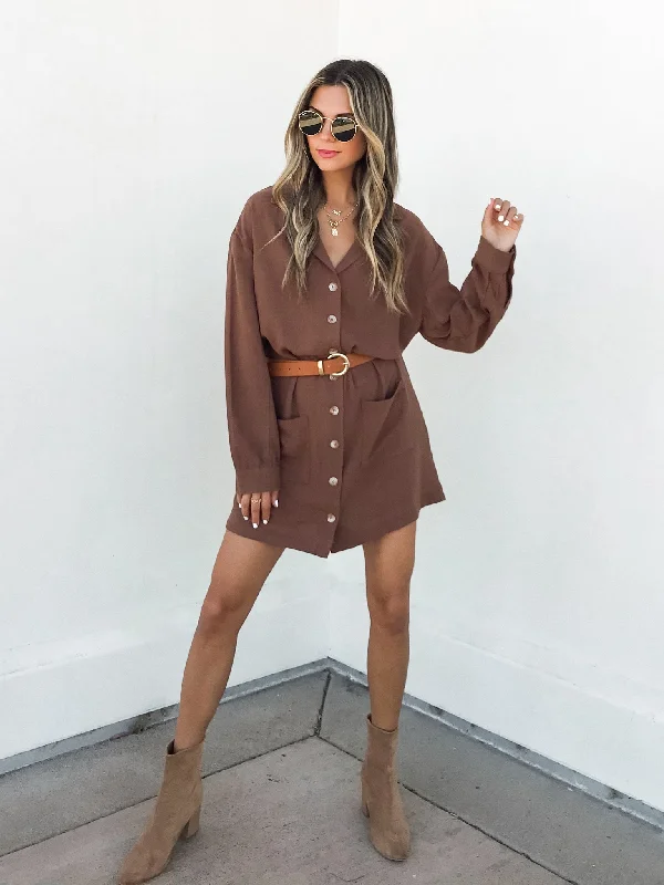Coffee Bean Linen Mini Dress Trendy Tulle Mini Dress