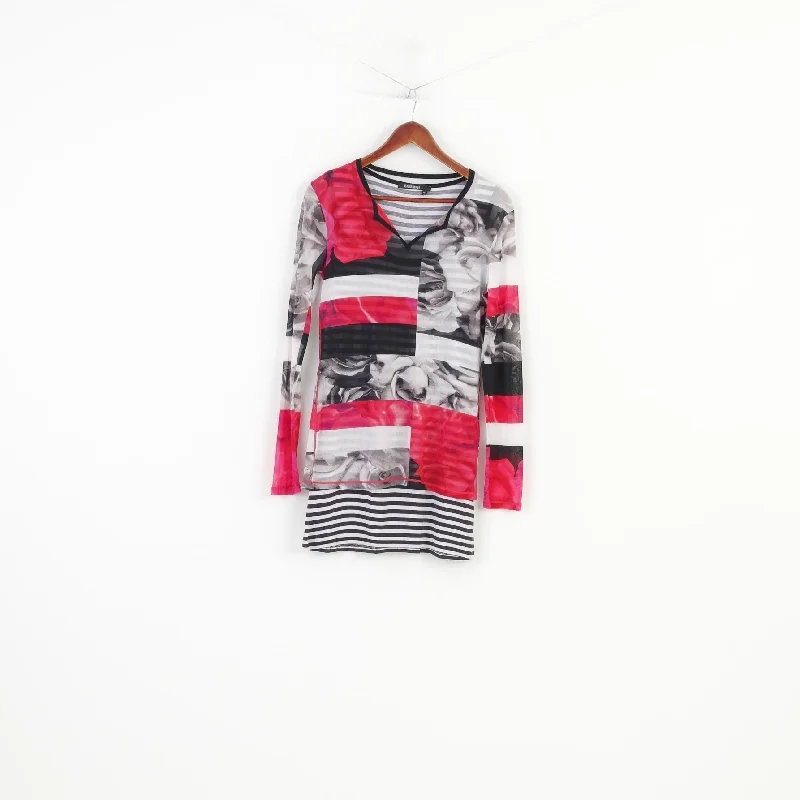 Marc Aurel Women 42 M Shirt Blouse Multi Print Striped White Black Long Sleeve Tunic Stretch Top Soft Silk Short Sleeve Marc Aurel Women 42 M Shirt Blouse Multi Print Striped White Black Long Sleeve Tunic Stretch Top Soft Silk Short Sleeve