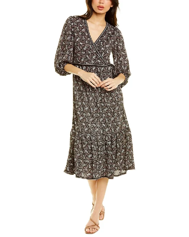 Max Studio Wrap Midi Dress Stylish Cold Shoulder Midi Dress