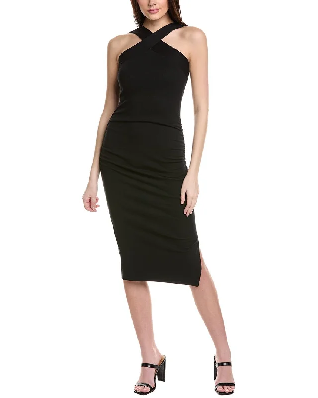 Michael Stars Opaline Midi Dress Comfortable Fit-and-Flare Midi Dress