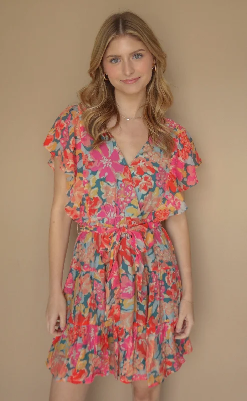 minkpink: valla mini dress Classic Floral Print Mini Dress
