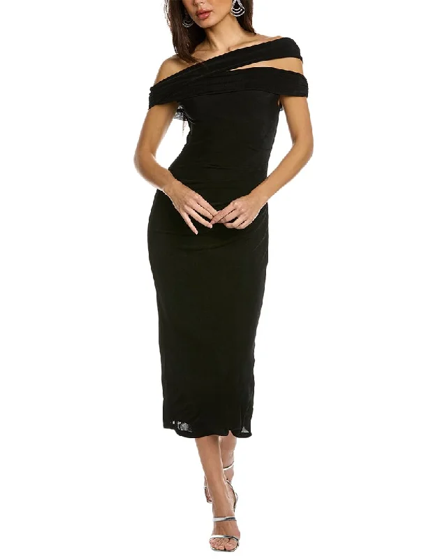 Misha Imani Midi Dress Fashionable Polka Dot Midi Dress