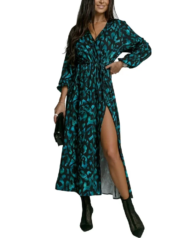 Orniya Midi Dress Stylish Animal Print Midi Dress