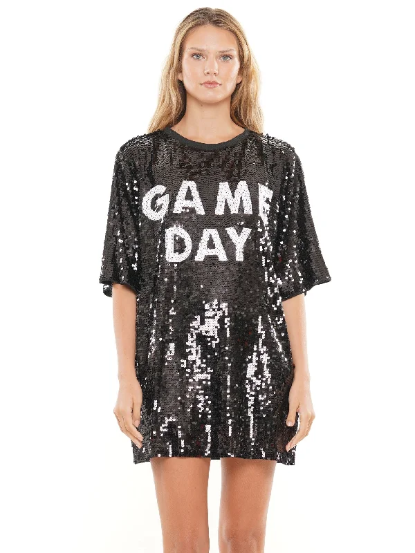 OS Game Day Sequin Mini Dress Comfortable Wrap Mini Dress