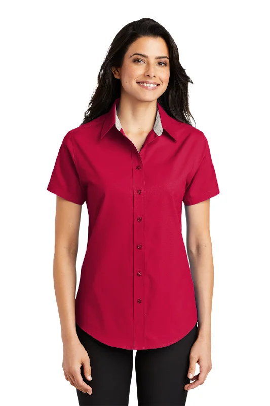 Port Authority Womens Easy Care Wrinkle Resistant Short Sleeve Button Down Shirt - Red Fashionable Short Sleeve Vest Port Authority Womens Easy Care Wrinkle Resistant Short Sleeve Button Down Shirt - Red Fashionable Short Sleeve Vest