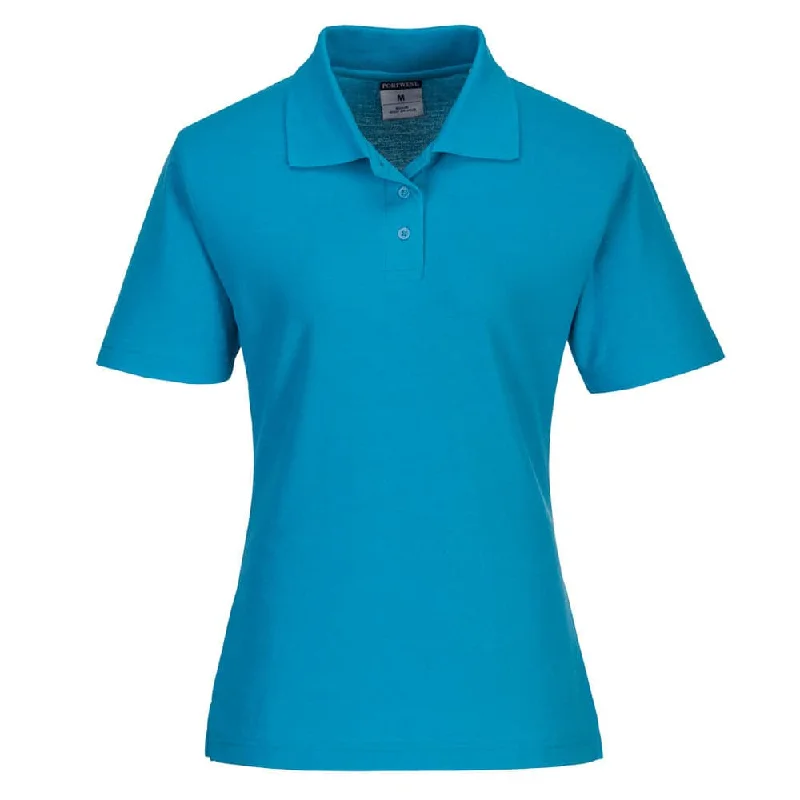 Portwest B209 Naples Women's Polo Shirt Casual Ruffle Short Shirt