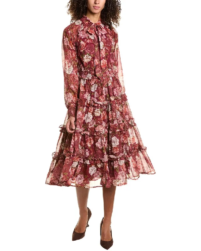 Rachel Parcell Smocked Midi Dress Fashionable Pleated Midi Dress