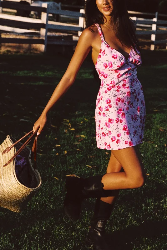 Sabrina Mini Dress Ecovoile - Paris Chic Tropical Mini Dress