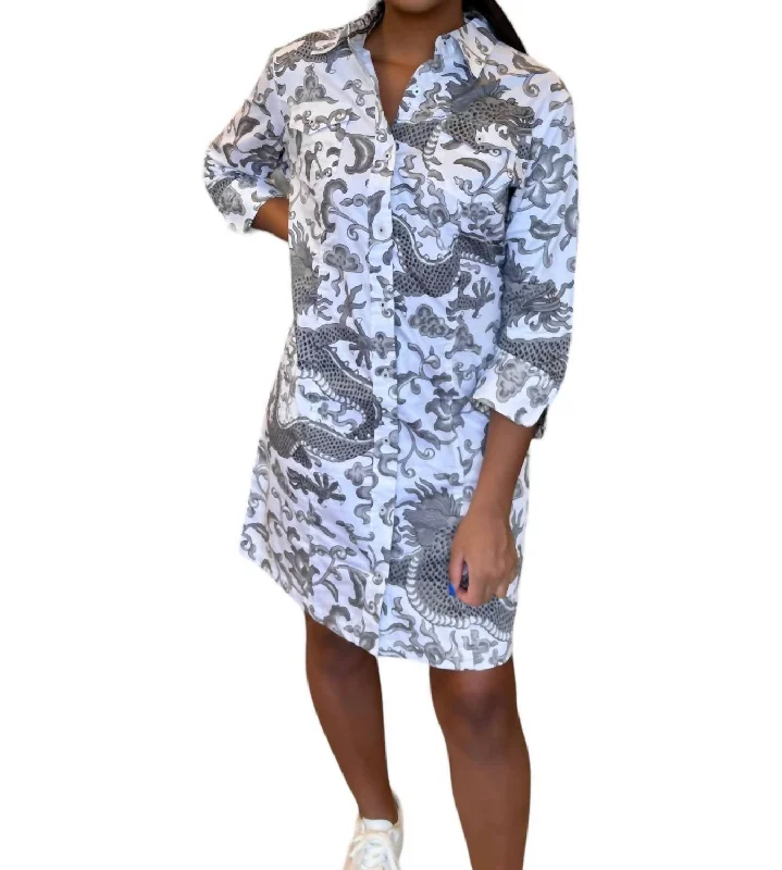Sag Harbor Mini Dress In Grey Dragons Stylish Sweetheart Mini Dress