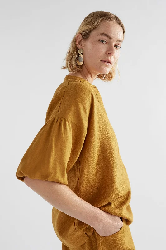 Strom Linen Shirt Trendy Print Short Sleeve