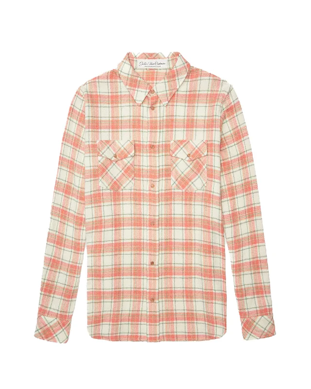 Tartan Shirt Casual Button-Up Short Tee