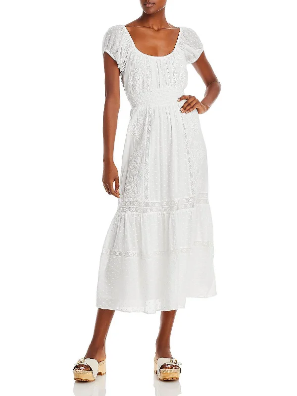 Vernon Womens Cotton Long Midi Dress Stylish Silk Midi Dress