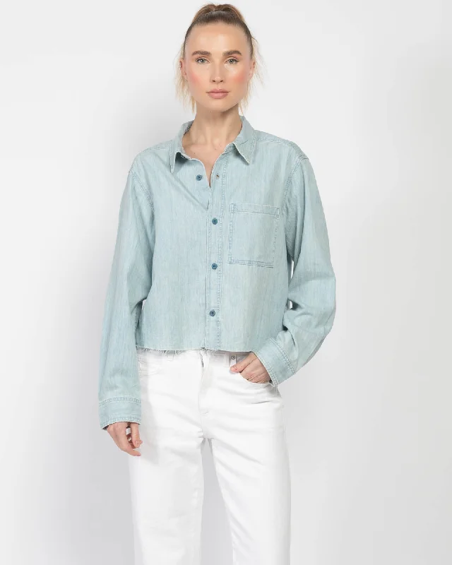 Ida Crop Shirt Fashionable Plaid Short Sleeve