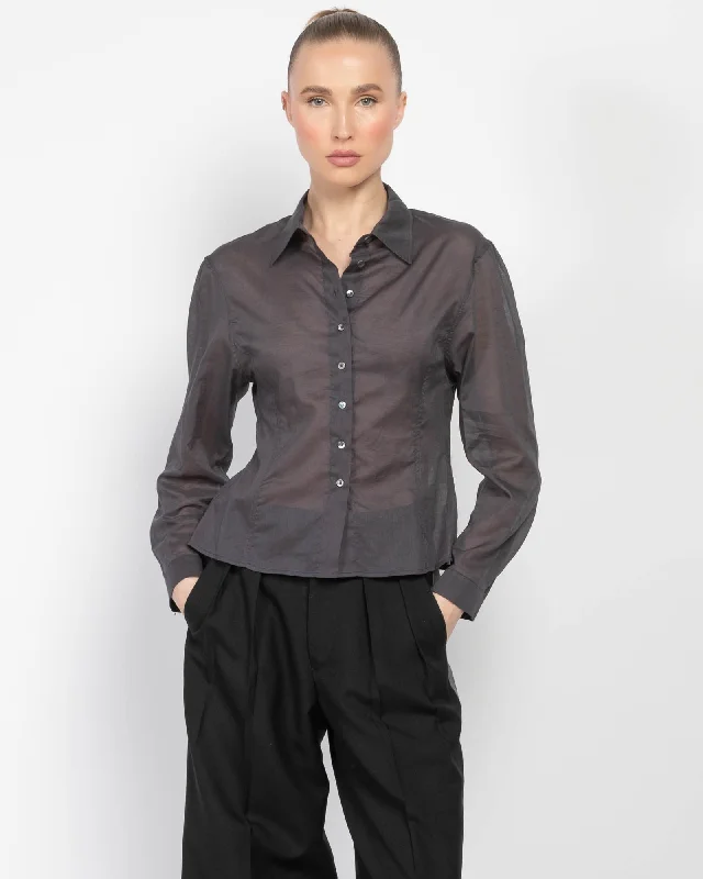 Sheer Standard Shirt Soft Cotton Short Shirt