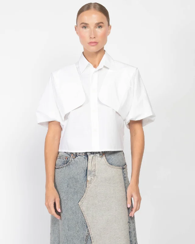Long Sleeve Shirt Comfortable Peplum Short Shirt