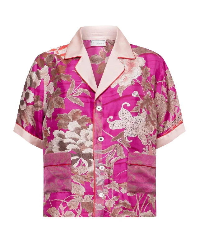 Short Sleeve Shirt Chic Embellished Short Sleeve