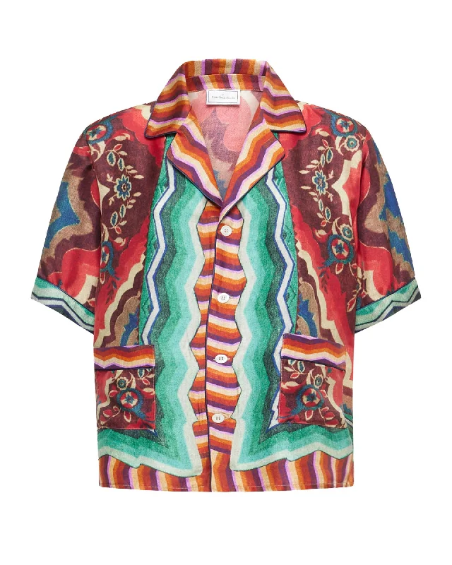 Short Sleeve Shirt Elegant Draped Short Sleeve